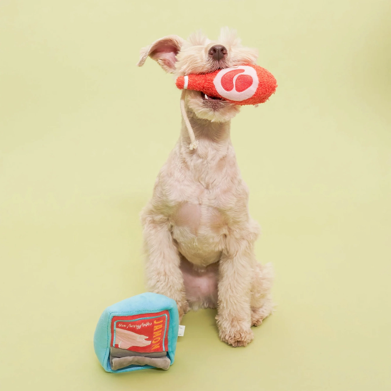 Squeaky Interactive Nosework Dog Toy, Tinned Jamn