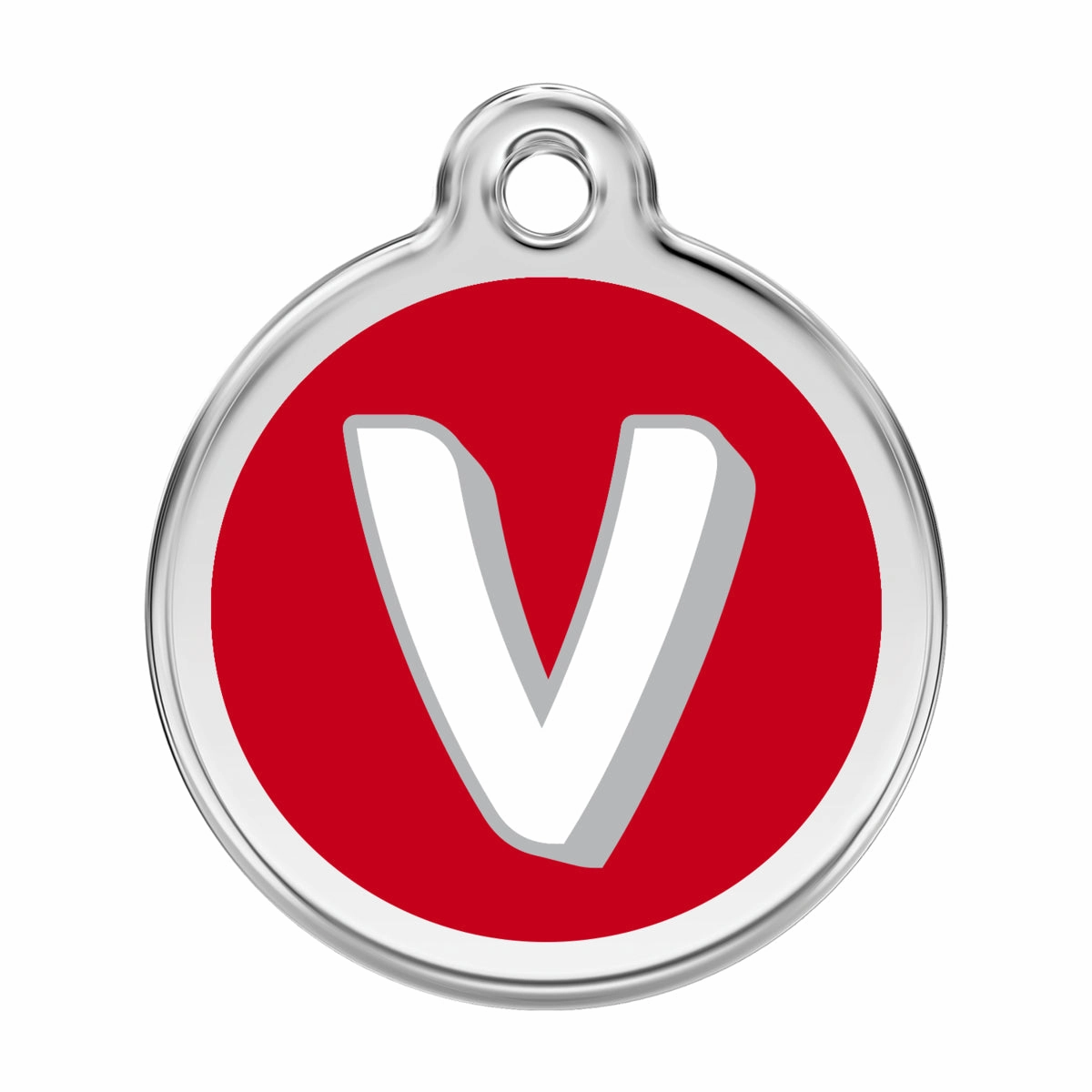 Stainless Steel And Enamel Alphabet Dog ID Tag