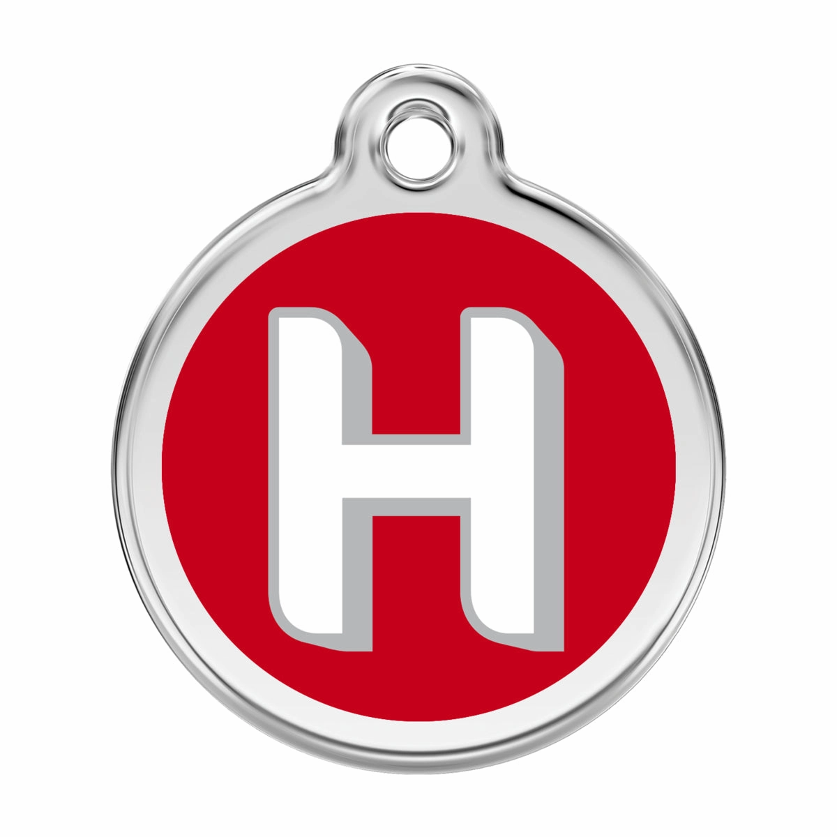 Stainless Steel And Enamel Alphabet Dog ID Tag