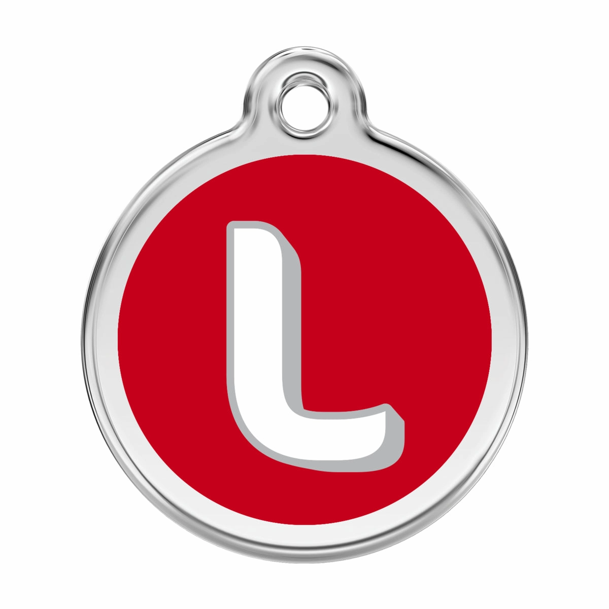 Stainless Steel And Enamel Alphabet Dog ID Tag