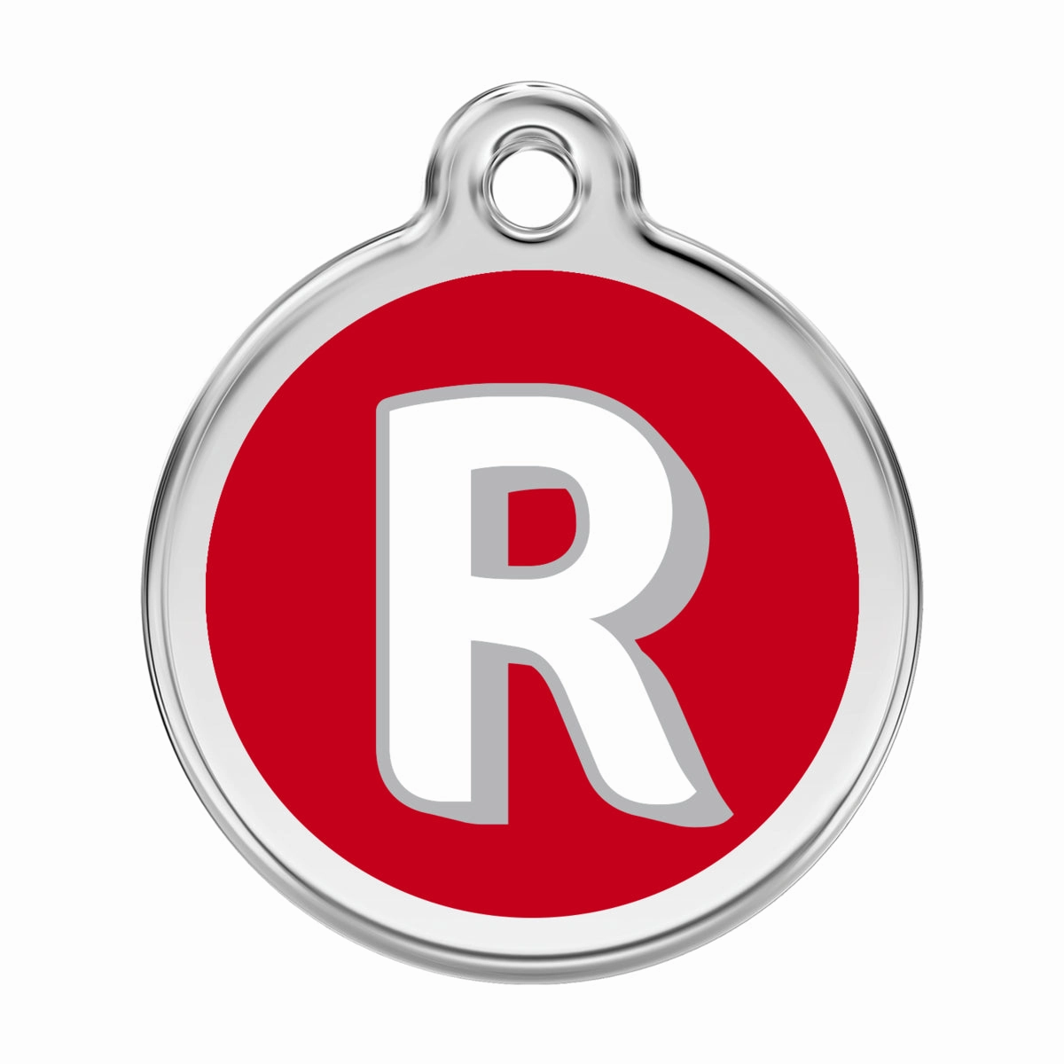 Stainless Steel And Enamel Alphabet Dog ID Tag