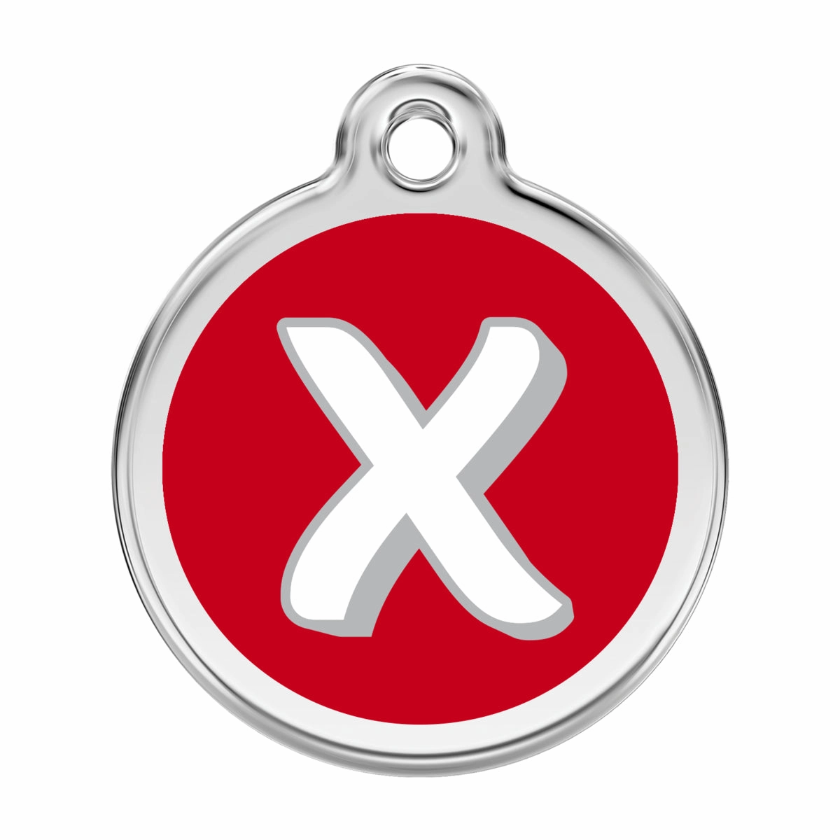 Stainless Steel And Enamel Alphabet Dog ID Tag