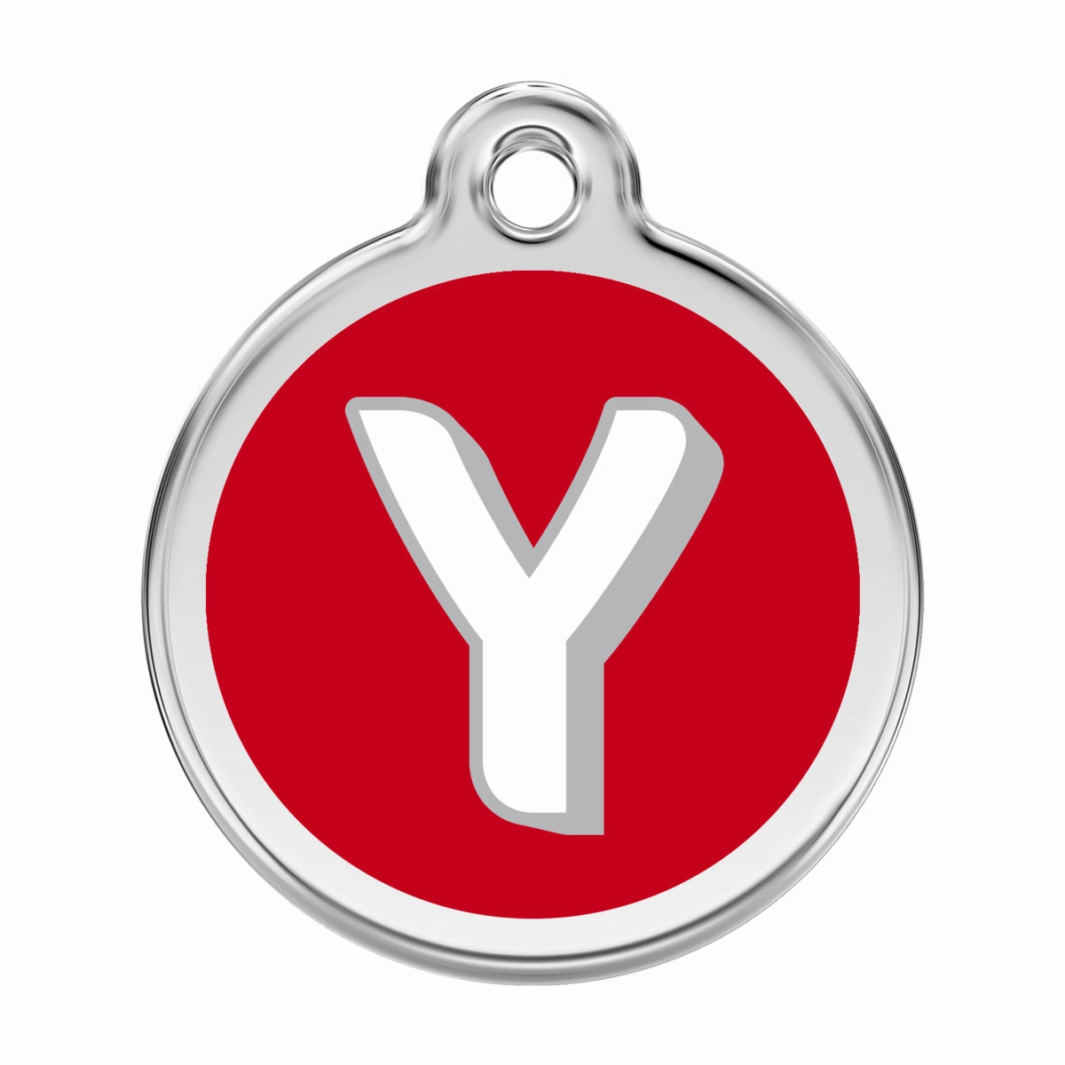 Stainless Steel And Enamel Alphabet Dog ID Tag