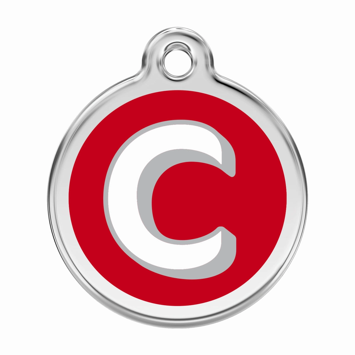 Stainless Steel And Enamel Alphabet Dog ID Tag