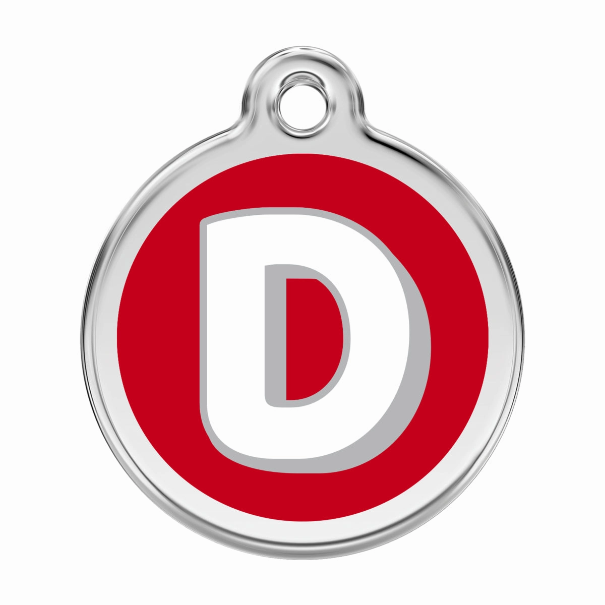 Stainless Steel And Enamel Alphabet Dog ID Tag