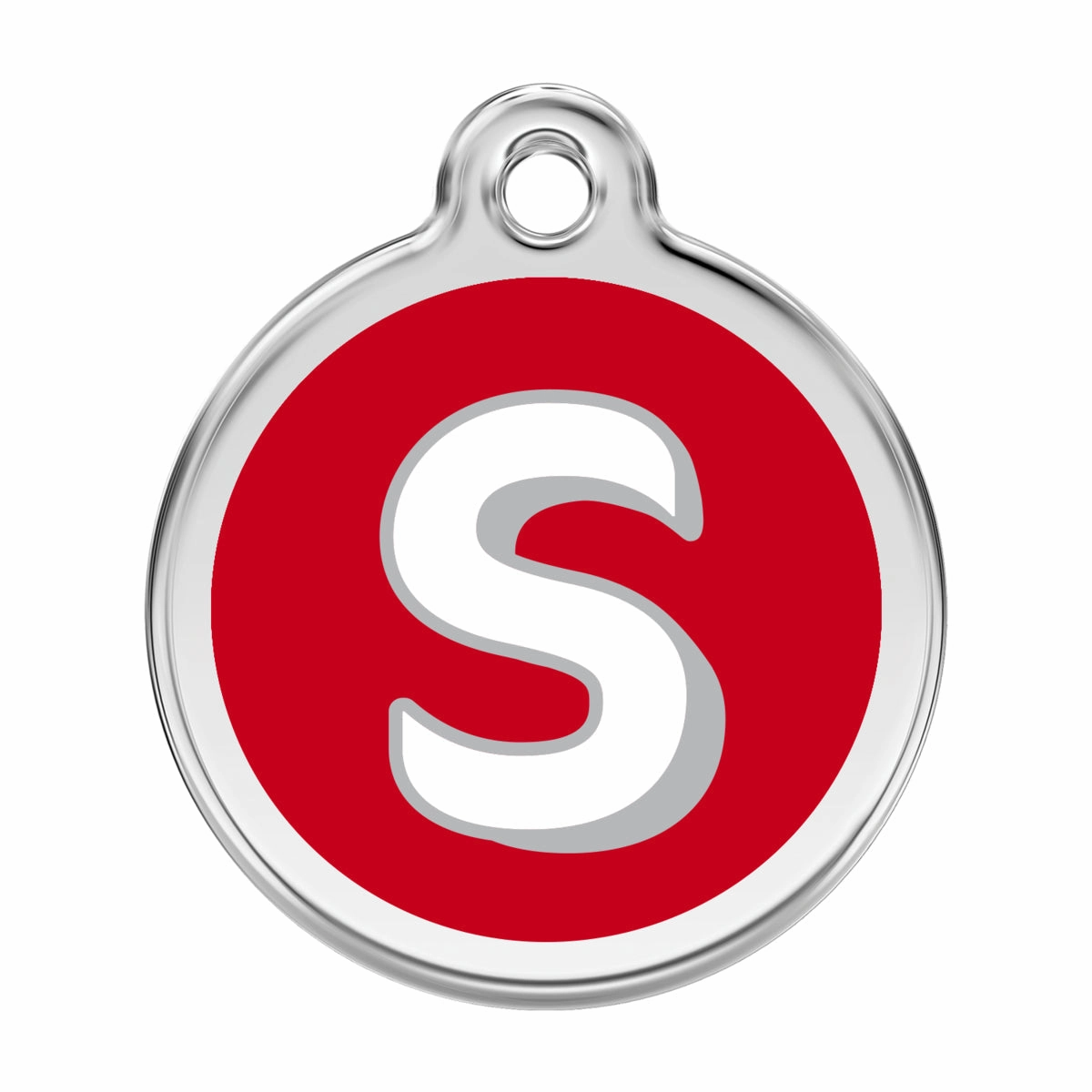 Stainless Steel And Enamel Alphabet Dog ID Tag