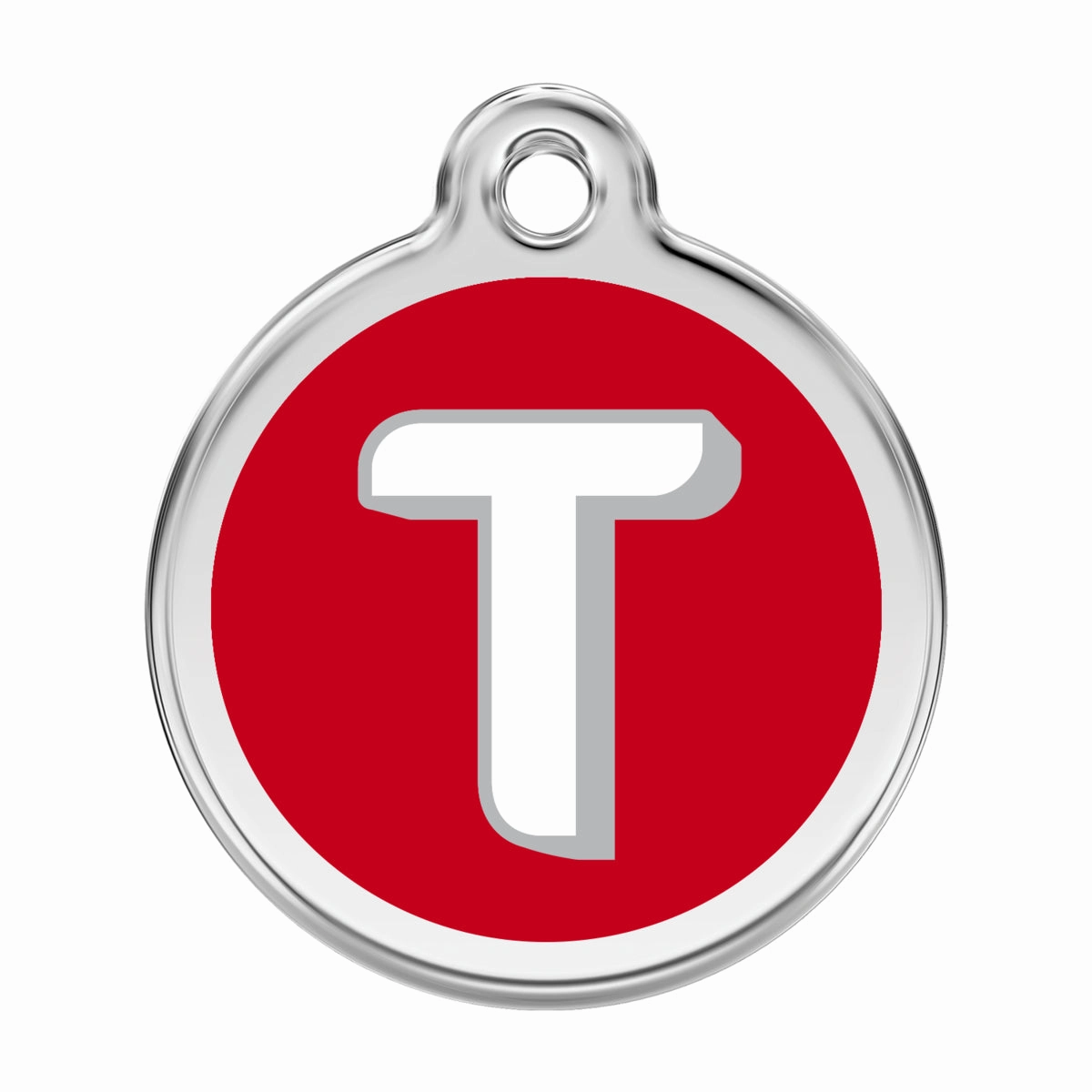 Stainless Steel And Enamel Alphabet Dog ID Tag