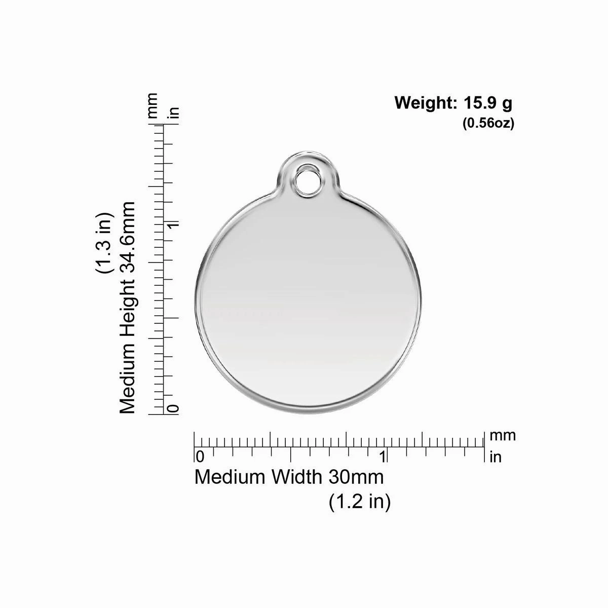 Stainless Steel And Enamel Donut Dog ID Tag