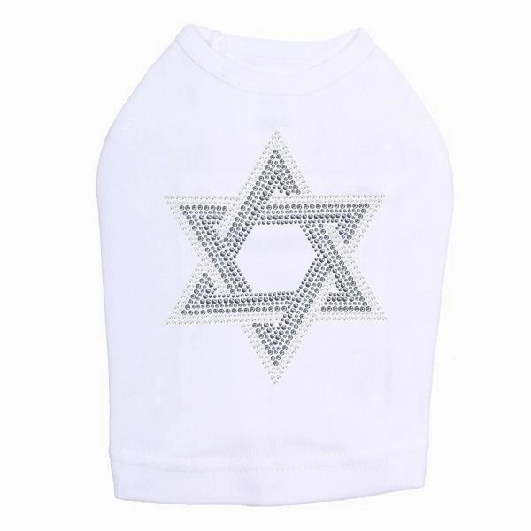 Star Of David Rhinestone Dog Tank