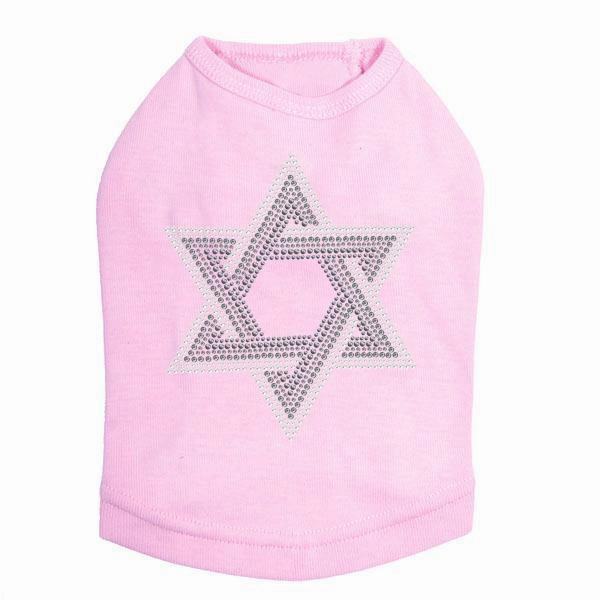 Star Of David Rhinestone Dog Tank