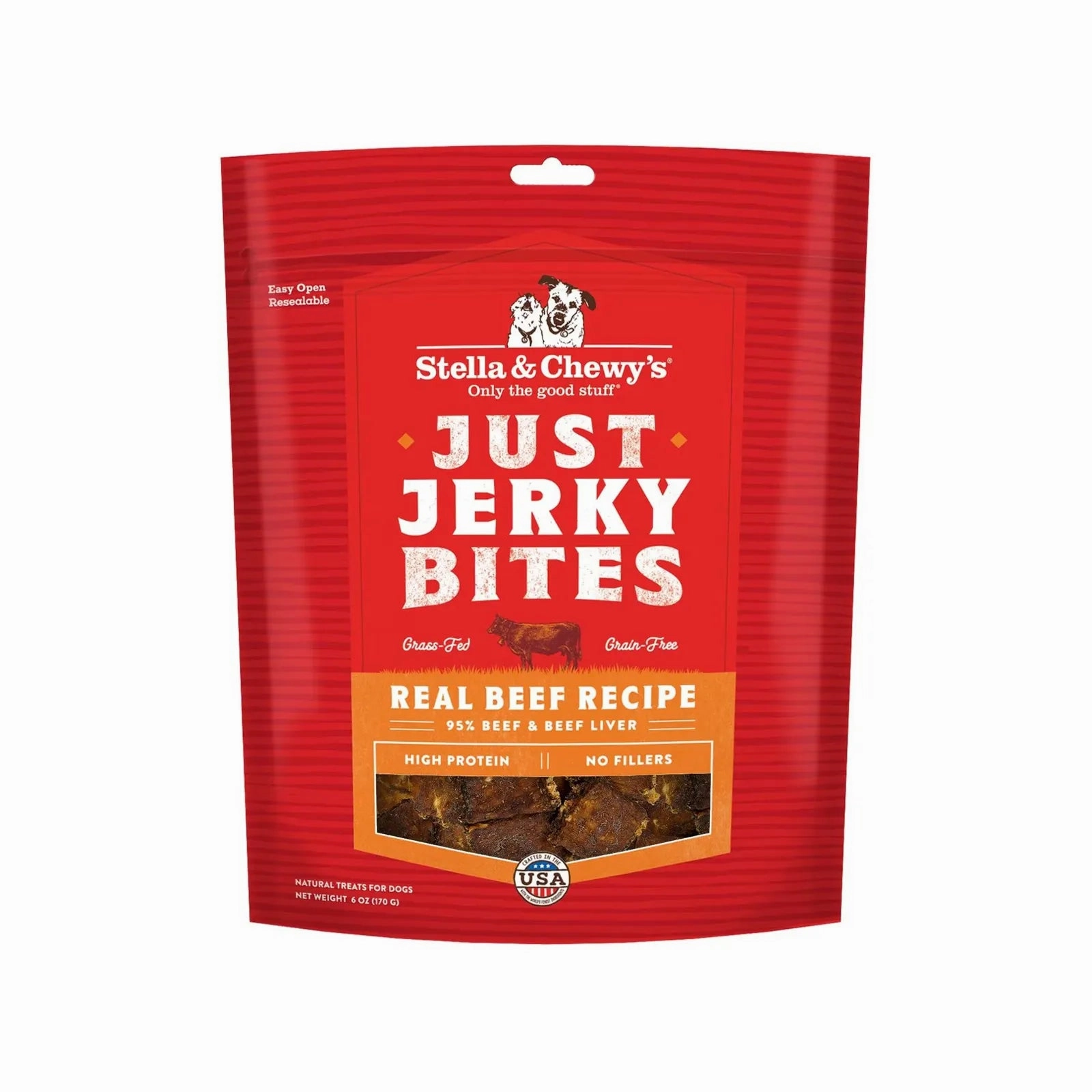 Stella & Chewy's - Just Jerky Bites Dog Treats - Real Grass-Fed Beef Recipe 6oz