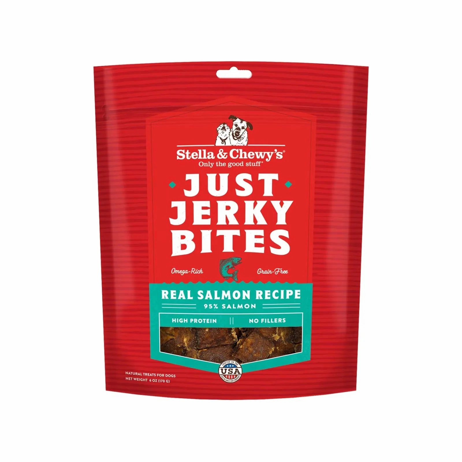 Stella & Chewy's - Just Jerky Bites Dog Treats - Real Wild-Caught Salmon Recipe 6oz