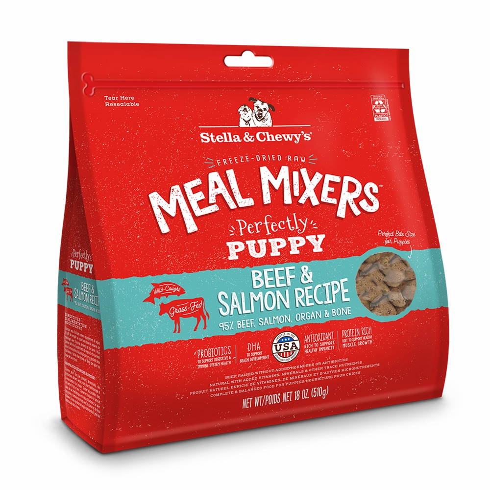 Stella & Chewy's Dog Freeze-Dried Meal Mixers Perfectly Puppy - Beef & Salmon 18oz