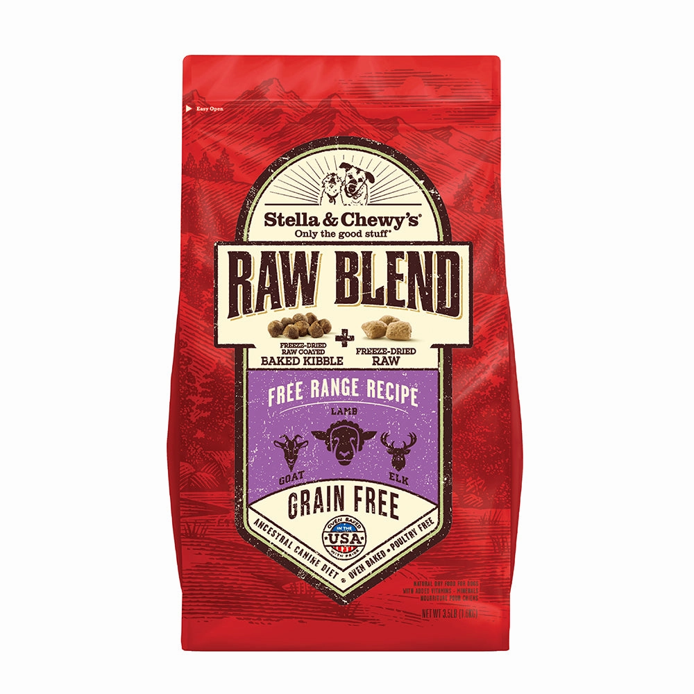 Stella & Chewy's Dog Raw Blend - Free Range Recipe Goat, Lamb & Elk 3.5lb