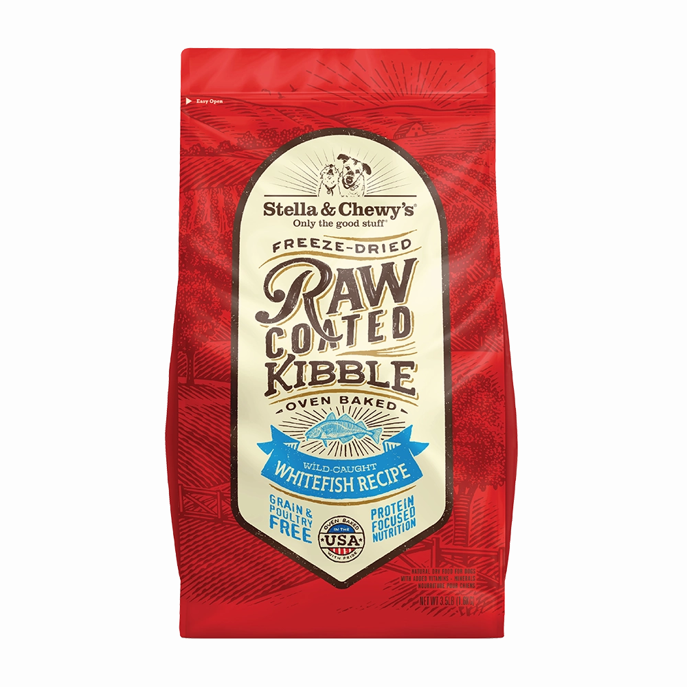 Stella & Chewy's Dog Raw Coated Kibble - Adult Whitefish 3.5lb