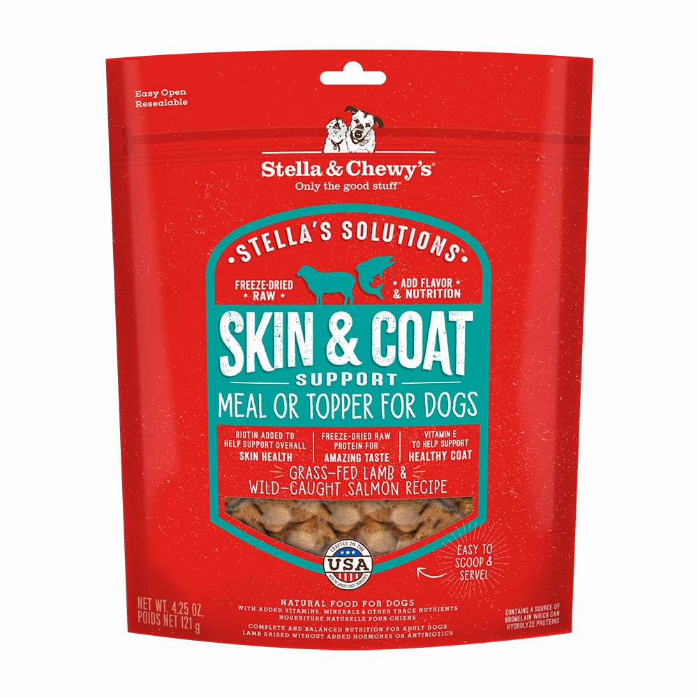 Stella & Chewy's Dog Stella's Solutions Skin & Coat Support Grass-fed Lamb & Salmon 4.25oz