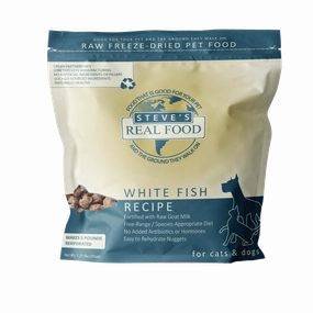 Steve's Real Food Cats & Dogs Raw Freeze Dried White Fish 20oz
