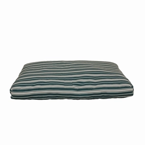 Striped Faux Gusset Indoor/Outdoor Dog Bed Green