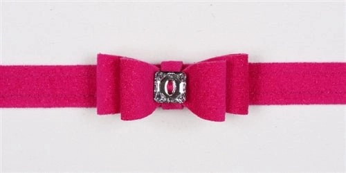 Susan Lanci Big Bow Collection Ultrasuede Collar in Many Colors