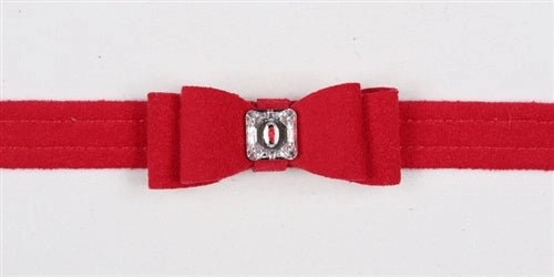 Susan Lanci Big Bow Collection Ultrasuede Collar in Many Colors