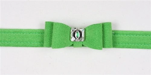 Susan Lanci Big Bow Collection Ultrasuede Collar in Many Colors