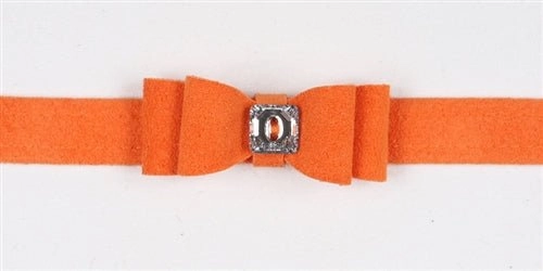 Susan Lanci Big Bow Collection Ultrasuede Collar in Many Colors