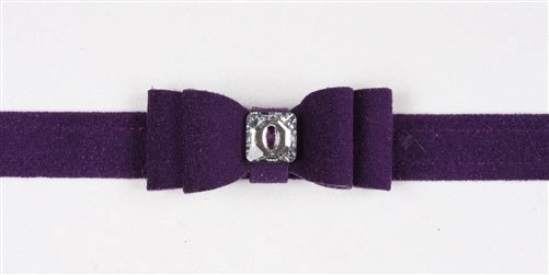 Susan Lanci Big Bow Collection Ultrasuede Collar in Many Colors