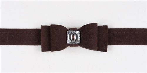 Susan Lanci Big Bow Collection Ultrasuede Collar in Many Colors