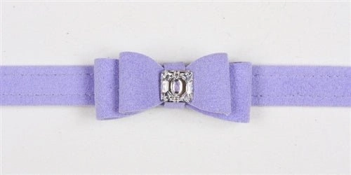 Susan Lanci Big Bow Collection Ultrasuede Collar in Many Colors