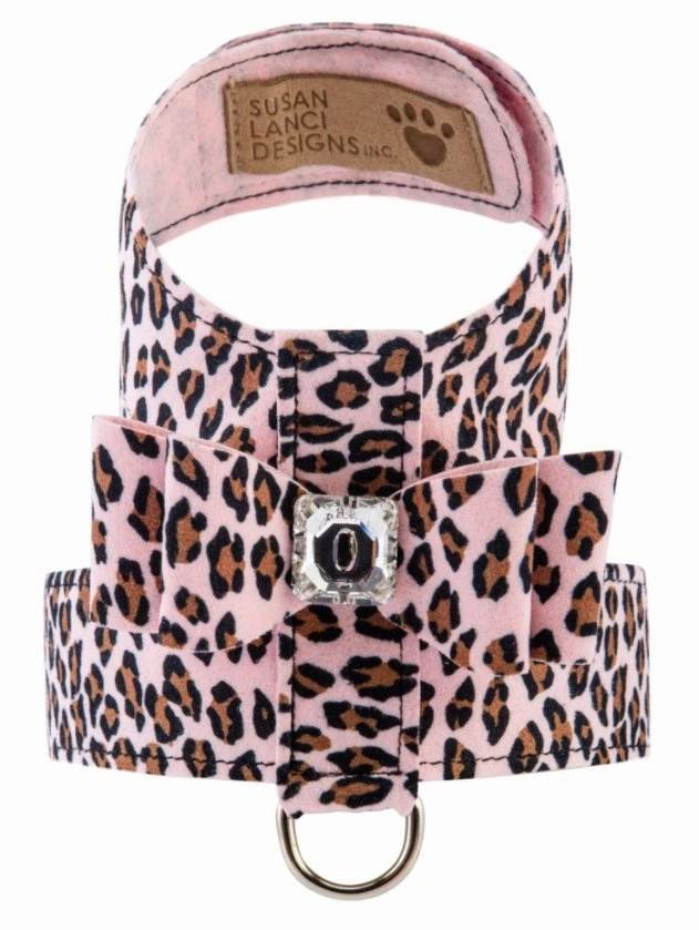 Susan Lanci Big Bow Tinkie Harness- Jungle Print Collection