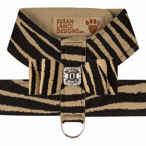 Susan Lanci Big Bow Tinkie Harness- Jungle Print Collection