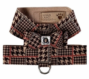 Susan Lanci Chocolate Glen Houndtooth Big Bow Tinkie Harness
