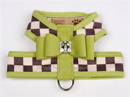 Susan Lanci Contrasting Trim Tinkie Harnesses- Windsor Check Collection -Big Bow Style in Many Colors