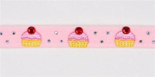 Susan Lanci Cupcake Collection Ultrasuede Dog Collars - Many Colors