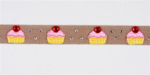 Susan Lanci Cupcake Collection Ultrasuede Dog Collars - Many Colors