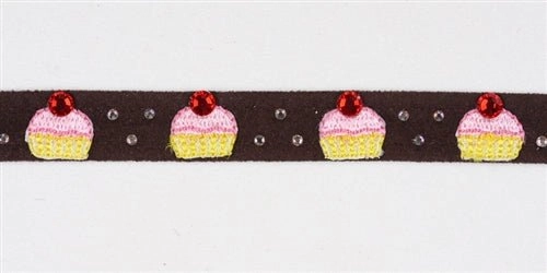 Susan Lanci Cupcake Collection Ultrasuede Dog Collars - Many Colors