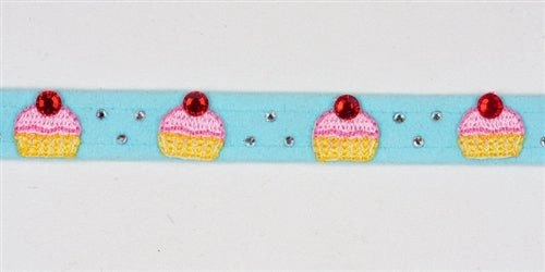 Susan Lanci Cupcake Collection Ultrasuede Dog Collars - Many Colors