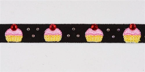 Susan Lanci Cupcake Collection Ultrasuede Dog Collars - Many Colors