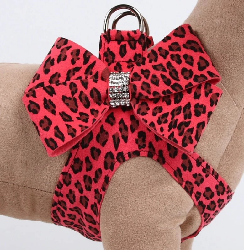 Susan Lanci Nouveau Bow Step in Harness- Jungle Print Collection