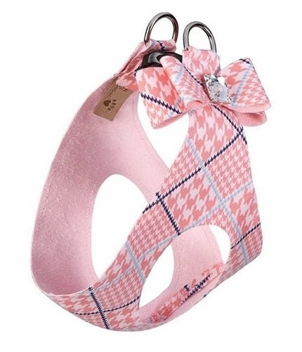 Susan Lanci Peaches N Cream Glen Houndstooth Big Bow Step In Harness
