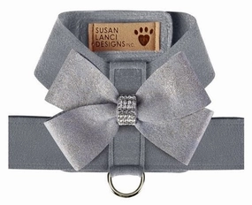 Susan Lanci Platinum Tinkie Harness with Platinum Glitzerati Nouveau Bow