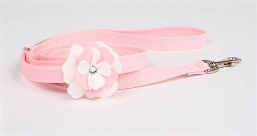 Susan Lanci Special Occasion Collection Ultrasuede Dog Leashes - Platinum or Puppy Pink