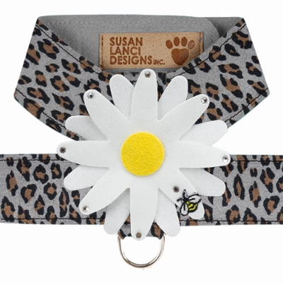 Susan Lanci Tinkie Large Daisy Tinkie Ultrasuede Harness Jungle Print Collection