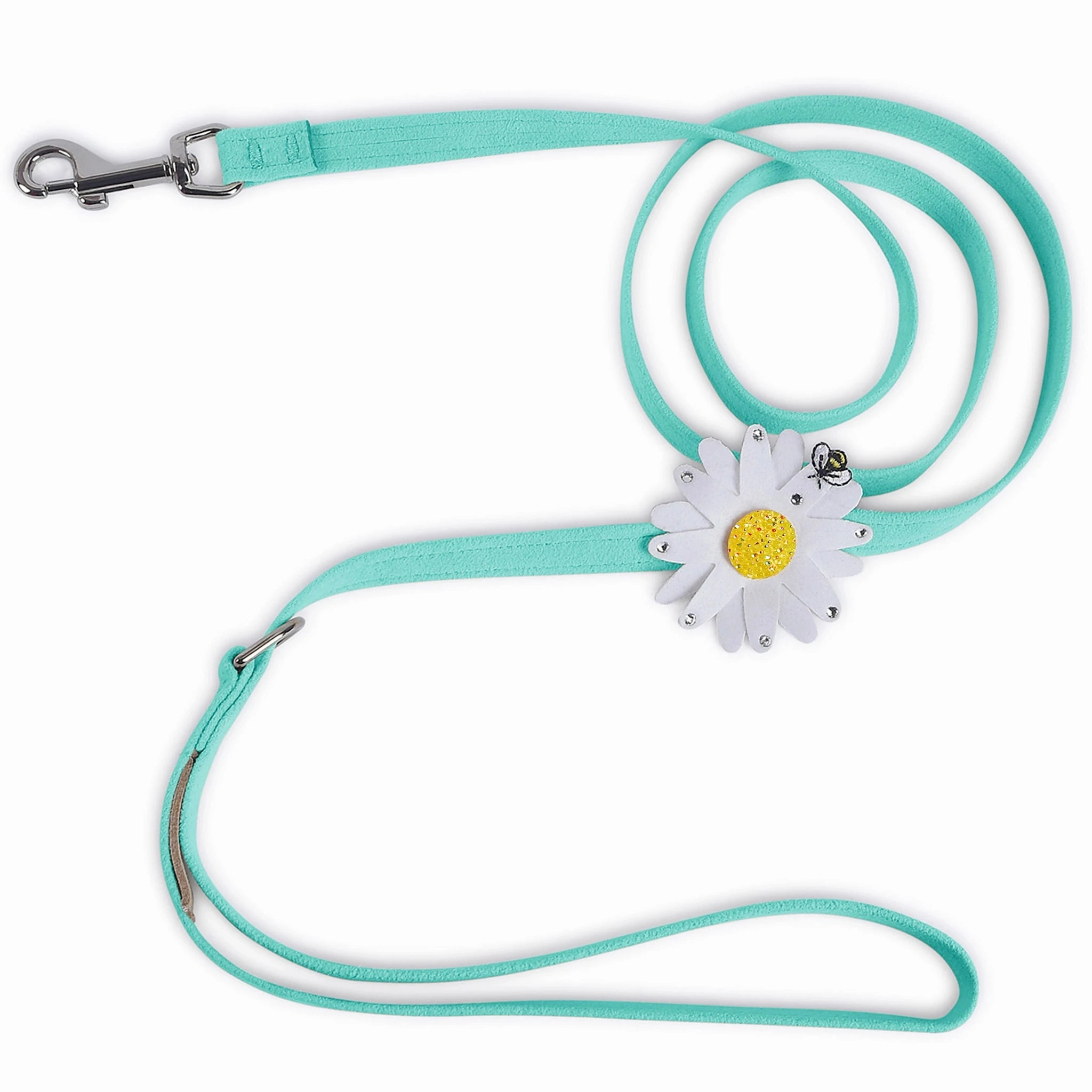 Susan Lanci Tinkie Large Daisy with AB Crystals Tinkie Ultrasuede Harnesses