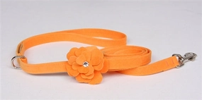 Susan Lanci Tinkie's Garden Flowers Collection Ultrasuede Dog Leashes - Many Colors