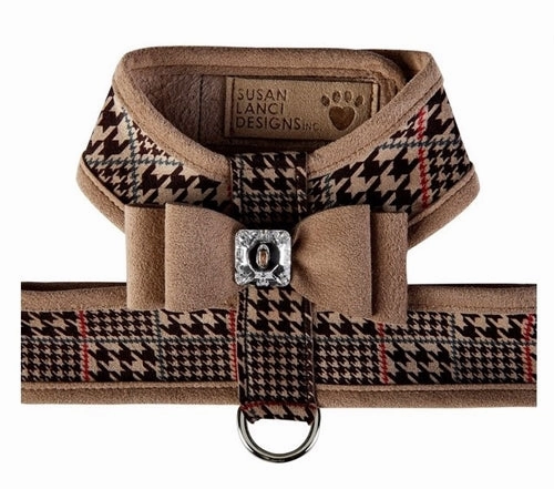 Susan Lanci Two Tone Chocolate Glen Houndtooth Big Bow Tinkie Harness
