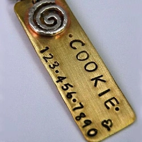 Swirly Pooch Dog ID Tag