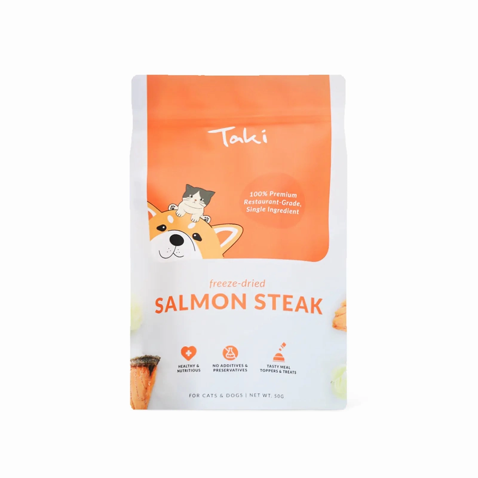 Taki Freeze Dried Treats for Dogs & Cats - Salmon Steak 50g