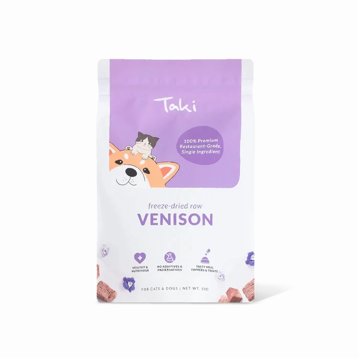 Taki Freeze Dried Treats for Dogs & Cats - Venison 50g