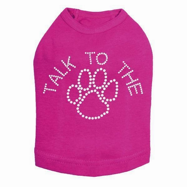Talk To The Paw Rhinestone Dog Tank
